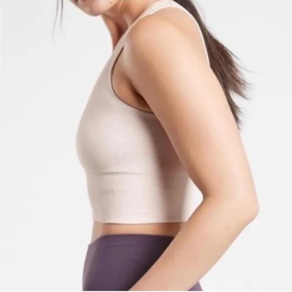 Athleta Aurora Seamless Crop‎ Rib Tank Size Small - Picture 4 of 6